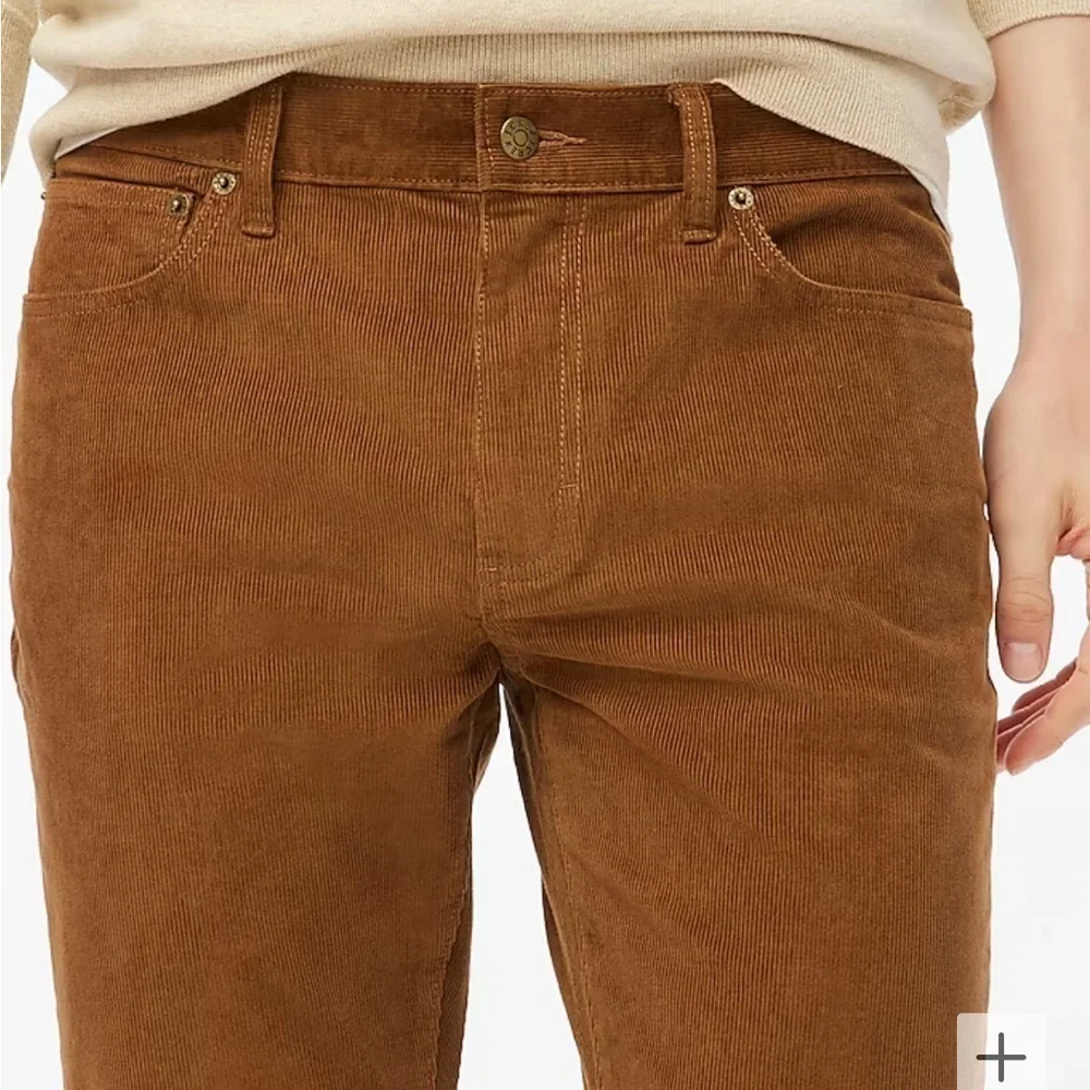 J crew dark acorn Slim-fit flex corduroy pant